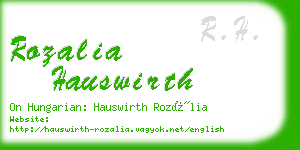 rozalia hauswirth business card